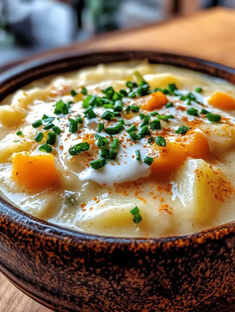 Comfort food has an unparalleled ability to nurture both body and soul, enveloping us in warmth and nostalgia with every bite. As the days grow shorter and the temperatures drop, there's nothing quite like a bowl of creamy soup to chase away the chill and provide a sense of coziness. Creamy soups, in particular, hold a special place in our hearts, offering a soothing experience that feels like a warm hug on a cold day. Among the myriad of comforting recipes, potato-based dishes stand out for their timeless appeal, versatility, and the satisfaction they deliver.