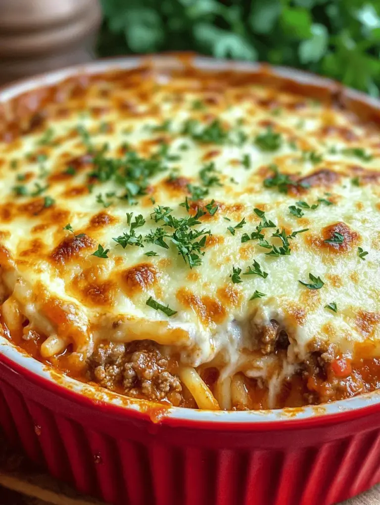 When it comes to comforting meals that warm the heart and satisfy the palate, few dishes can compete with the classic Cheesy Spaghetti Casserole Delight. This delightful casserole is the epitome of home cooking, blending the beloved flavors of pasta, savory meat, and creamy cheese into a single, mouthwatering dish. Perfect for family gatherings, weeknight dinners, or even potlucks, this casserole offers not just a meal, but an experience that brings everyone together around the dining table.
