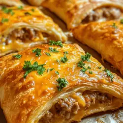 Are you on the hunt for a crowd-pleasing appetizer that is as delicious as it is effortless to prepare? Look no further than Sausage, Rotel & Cream Cheese Crescent Rolls. This delightful dish combines savory ground sausage, zesty Rotel diced tomatoes, and creamy cheese, all wrapped snugly in flaky crescent dough. It’s a mouthwatering combination that’s sure to impress your guests at gatherings, parties, or even family dinners.