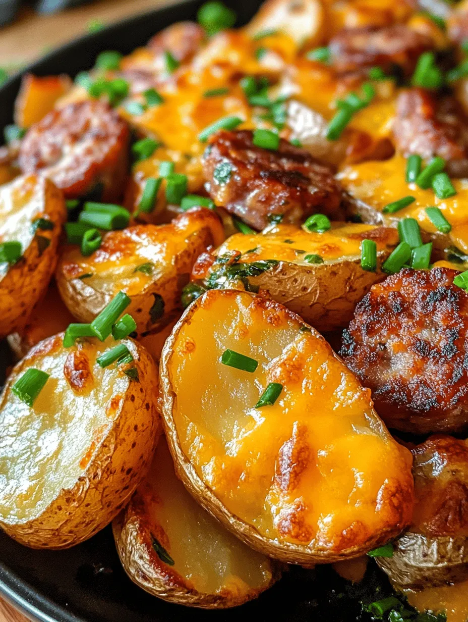 Delve into the delicious world of comfort food with our Cheesy Ranch Potatoes with Smoked Sausage recipe. This hearty dish brings together tender baby Yukon gold potatoes, flavorful smoked sausage, and a creamy ranch dressing, all topped with gooey cheddar cheese. It's a meal that not only satisfies hunger but also adds a burst of flavor to your table, making it perfect for family dinners, potlucks, or cozy gatherings. With its easy preparation and delightful taste, this recipe is sure to become a staple in your cooking rotation.