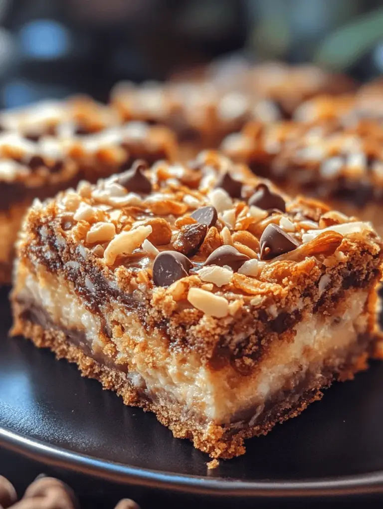 Layered desserts have taken the culinary world by storm, captivating dessert lovers with their rich textures and delightful flavors. Among these delightful creations, 7 Layer Coconut Magic Bars stand out as a quintessential indulgence. This enchanting dessert, often found at potlucks, bake sales, and family gatherings, combines the irresistible flavors of chocolate, coconut, butterscotch, and a hint of nuttiness, all nestled within a buttery graham cracker crust.