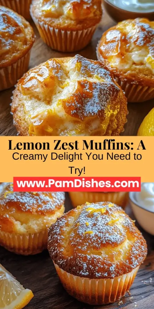 Experience the joy of baking with these Lemon Zest & Creamy Delight Muffins that are perfect for any occasion. With a zesty lemon flavor and rich cream cheese texture, they offer a deliciously balanced treat. Discover how to create these irresistible muffins through easy-to-follow steps and get tips on ingredient selection for the best results. Whether for breakfast, snacks, or dessert, these muffins will delight your taste buds and impress your family and friends. Enjoy the wonderful world of flavorful baking with this delightful recipe.