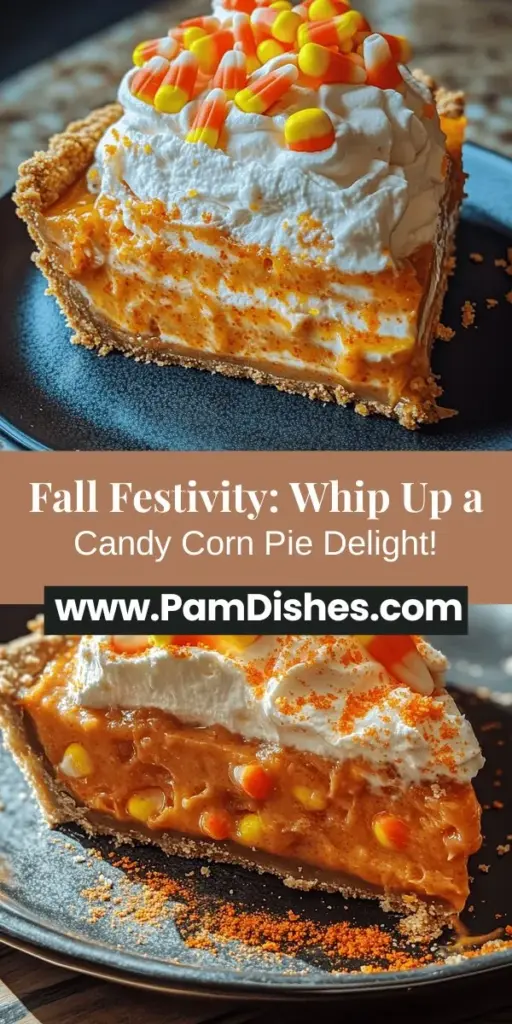 Discover the perfect fall dessert with Candy Corn Pie! This festive treat combines the nostalgic taste of candy corn with a creamy filling and a crispy graham cracker crust, making it a show-stopper at any gathering. With its vibrant colors and indulgent flavor, it's ideal for Halloween, Thanksgiving, or any cozy occasion. Get ready to impress your friends and family with this easy-to-make, delightful dessert. #CandyCornPie #FallDesserts #AutumnBaking #HalloweenTreats #ThanksgivingTreats