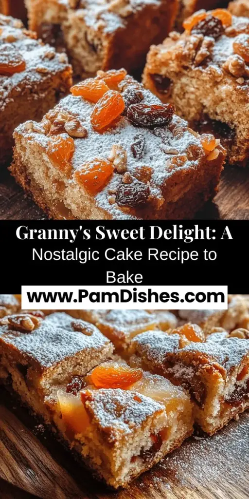 Discover the heartwarming recipe for Granny's Nostalgic Sweet Delight, a cake that transcends mere dessert to evoke cherished family memories. This comforting treat is made from simple, quality ingredients and invites you to experience the joy of baking while celebrating tradition. Each bite is a journey back to sunny afternoons in Granny's kitchen, filled with love and laughter. Learn how to make this delightful cake and create new memories with your loved ones!