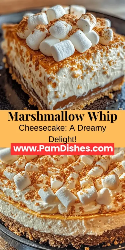 Discover the ultimate dessert experience with the Marshmallow Whip Cheesecake Delight! This innovative twist on traditional cheesecake combines a creamy filling with fluffy marshmallows and whipped cream, creating a light and airy dessert that is perfect for any celebration. Easy to make and visually stunning, it's sure to impress your guests. Get ready to elevate your cheesecake game and enjoy this delightful treat with family and friends.