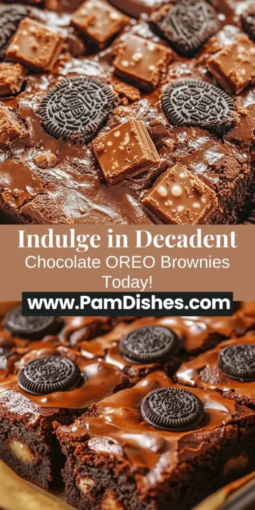 Indulge in the ultimate dessert experience with these Decadent Chocolate OREO Brownies! This comprehensive guide takes you step-by-step through creating fudgy brownies infused with the beloved crunch of OREO cookies. Perfectly balanced and irresistibly rich, these brownies are a must-try for any chocolate lover. Pair them with ice cream for an extra treat! Get ready to impress your friends and family. #Brownies #OREOCookies #DessertRecipe #BakingJoy #ChocolateLovers #SweetTreats