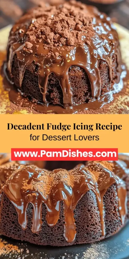 Discover the rich and velvety world of Decadent Old Fashioned Fudge Icing, a timeless treat that elevates any cake or dessert. Learn how to make this homemade icing that boasts a deep chocolate flavor and a luxurious texture. With simple ingredients like cocoa powder, butter, and vanilla, this icing is easy to prepare and perfect for slathering on cakes, brownies, or cookies. Impress your friends and family with this deliciously indulgent addition to your baking repertoire!