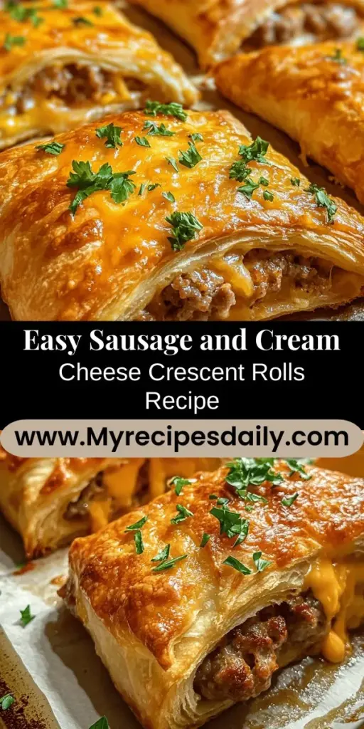 Looking for an easy and crowd-pleasing appetizer? Try these Sausage, Rotel & Cream Cheese Crescent Rolls! This deliciously simple recipe combines savory sausage, zesty Rotel tomatoes, and creamy cheese, all wrapped in flaky crescent dough. Perfect for game days or potlucks, it’s ready in about 30 minutes! Impress your guests with this flavorful snack that's sure to be a hit! #CrescentRolls #Appetizer #PartyFood #EasyRecipes #ComfortFood #SausageRecipes #Foodie