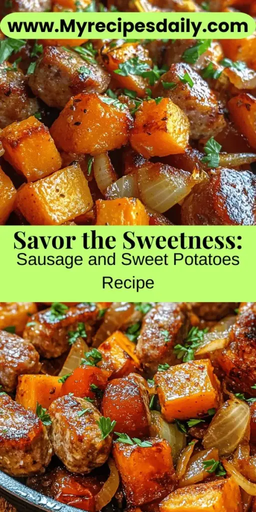Discover the perfect comfort food with our Savory Sausage and Sweet Potatoes with Honey Garlic Bliss! This easy-to-make dish features a delicious balance of savory sausage, caramelized sweet potatoes, and a sweet honey garlic sauce that ties it all together. Ideal for busy weeknights or special gatherings, this recipe is sure to impress. Enjoy a nutritious meal that the whole family will love! #ComfortFood #HealthyEating #SavorySausage #SweetPotatoes #EasyRecipes #MealPrep