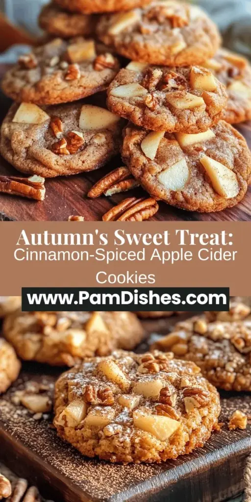 Celebrate the flavors of fall with these delightful Cinnamon-Spiced Apple Cider Cookies! Bursting with warm spices and sweet apple cider, these chewy cookies are perfect for cozy gatherings or a quiet moment of indulgence. Easy to make and even easier to enjoy, they bring a nostalgic touch to your autumn traditions. Bake and share the love this season! #FallBaking #AppleCiderCookies #CinnamonCookies #AutumnTreats #BakingJoy #HomeBaking #SweetTreats