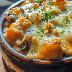 If you’re looking for a dish that encapsulates comfort, flavor, and versatility, look no further than the Baked Cheesy Mushroom Casserole. This delightful recipe combines the earthy, umami-rich flavors of mushrooms with rich, creamy textures and gooey cheese, resulting in a dish that is sure to please everyone at the table. Whether served as a hearty main course or a sumptuous side, this casserole is perfect for family gatherings, potlucks, or cozy weeknight dinners.