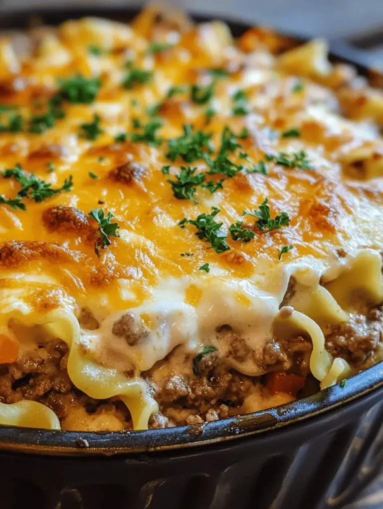 There's something undeniably soothing about the aroma of a bubbling casserole wafting through your home. Casseroles are the epitome of comfort food, offering a warm embrace on even the busiest of days. They embody the essence of hearty meals that not only satisfy hunger but also bring family and friends together around the dinner table. Among the myriad of casserole recipes, the "Quick and Easy Creamy Beef Noodle Casserole" stands out as a quintessential dish for busy weeknights or lively family gatherings. With its creamy texture and rich flavor profile, it's sure to become a favorite in your household.