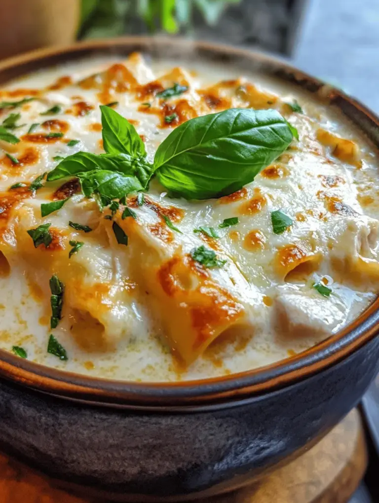 If you're on the lookout for a comforting meal that combines the heartiness of lasagna with the warm embrace of a creamy soup, look no further than Creamy White Chicken Lasagna Soup. This innovative dish takes the beloved flavors of traditional lasagna and reimagines them in a bowl of creamy goodness. It effortlessly brings together tender chicken, rich cheeses, and the delightful textures of lasagna noodles, creating a satisfying experience that’s perfect for any occasion.