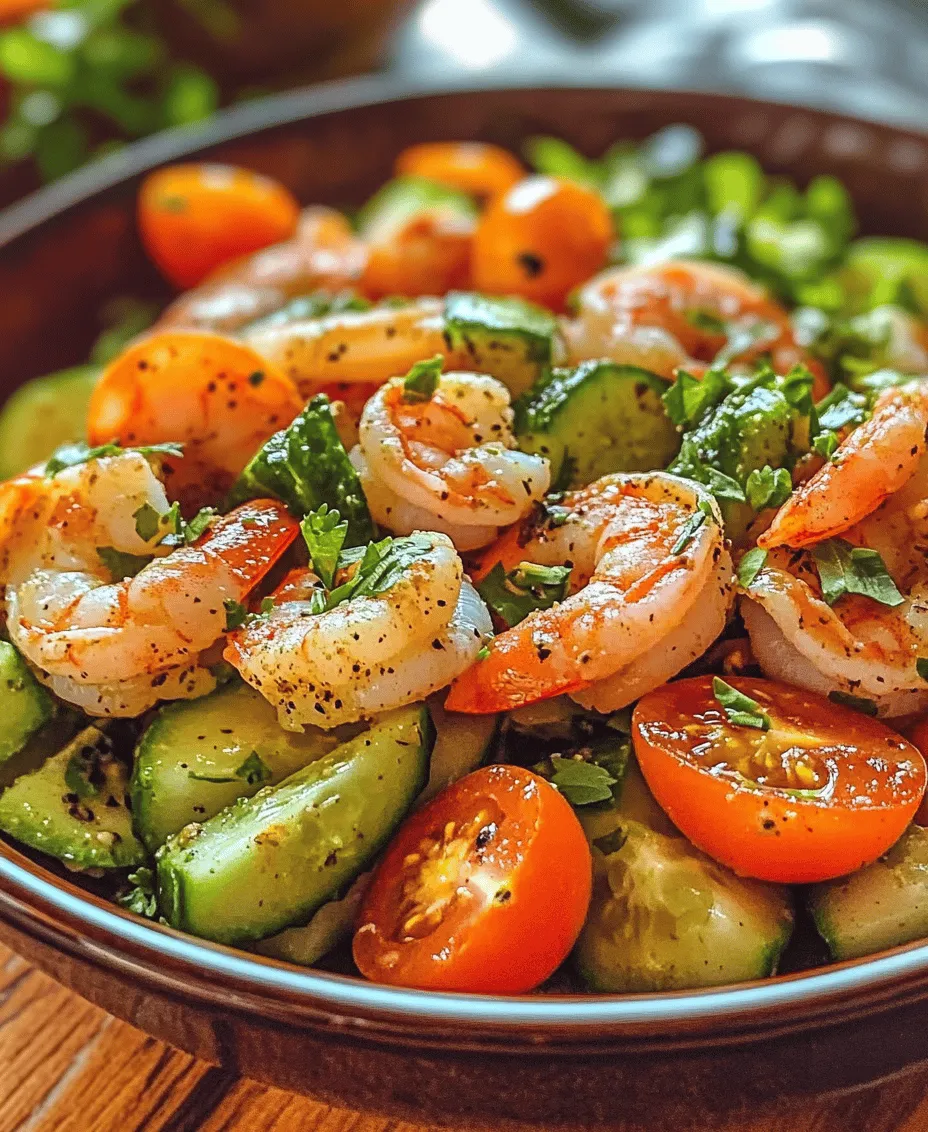 Are you looking for a light, refreshing dish that tantalizes the taste buds while delivering a healthy punch? Look no further than the Refreshing Cucumber Shrimp Salad. This vibrant salad combines the delicate flavor of shrimp with crisp cucumbers, juicy cherry tomatoes, and a medley of other fresh ingredients, making it a perfect choice for a summer meal or a light lunch.