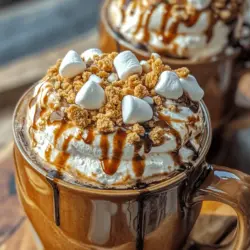 Creating the perfect S'mores Whipped Hot Cocoa involves several steps to ensure that each component blends harmoniously, resulting in a rich and indulgent beverage. Let’s dive into the detailed steps for preparing this delightful drink.