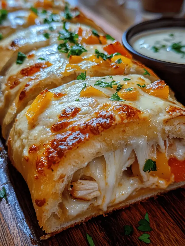 If you're looking for a satisfying meal that combines convenience with deliciousness, Chicken Ranch Stromboli is the perfect dish to add to your repertoire. Originating from the Italian-American culinary tradition, stromboli is a rolled pizza that is typically filled with an assortment of meats, cheeses, and vegetables. It is often compared to its cousin, the calzone, which is essentially a folded-over pizza. While both dishes are incredibly satisfying, stromboli offers a unique rolling technique that allows for a delightful blend of flavors and textures in every bite.