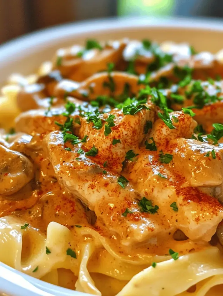 Chicken Stroganoff has earned its place as a beloved comfort dish in many households. This creamy and savory meal is perfect for warming the soul, making it an ideal choice for family dinners, special occasions, or even a cozy night in. What sets this recipe apart is its luscious texture and rich flavor profile, which is achieved through a blend of tender chicken, sautéed mushrooms, and a velvety sauce that brings everything together.