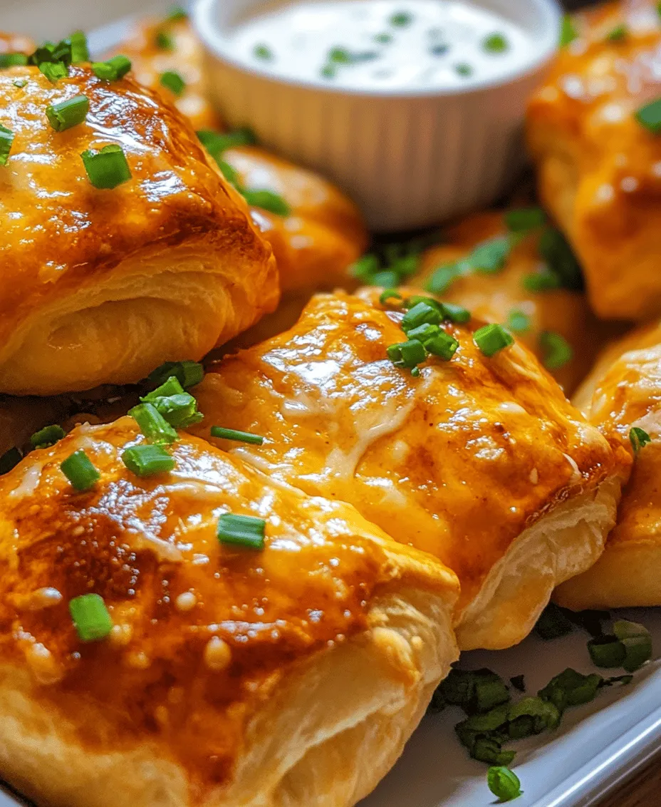 If you're a fan of bold flavors, then Buffalo Chicken Bombs should definitely be on your radar. These scrumptious snacks have gained immense popularity in casual dining settings and gatherings, captivating taste buds with their spicy, creamy, and cheesy essence. Imagine a flaky, golden pastry enveloping a delectable filling of tender chicken, zesty hot sauce, and rich cheese. Each bite is a party in your mouth, making Buffalo Chicken Bombs a perfect choice for game days, family get-togethers, or just a fun evening at home.