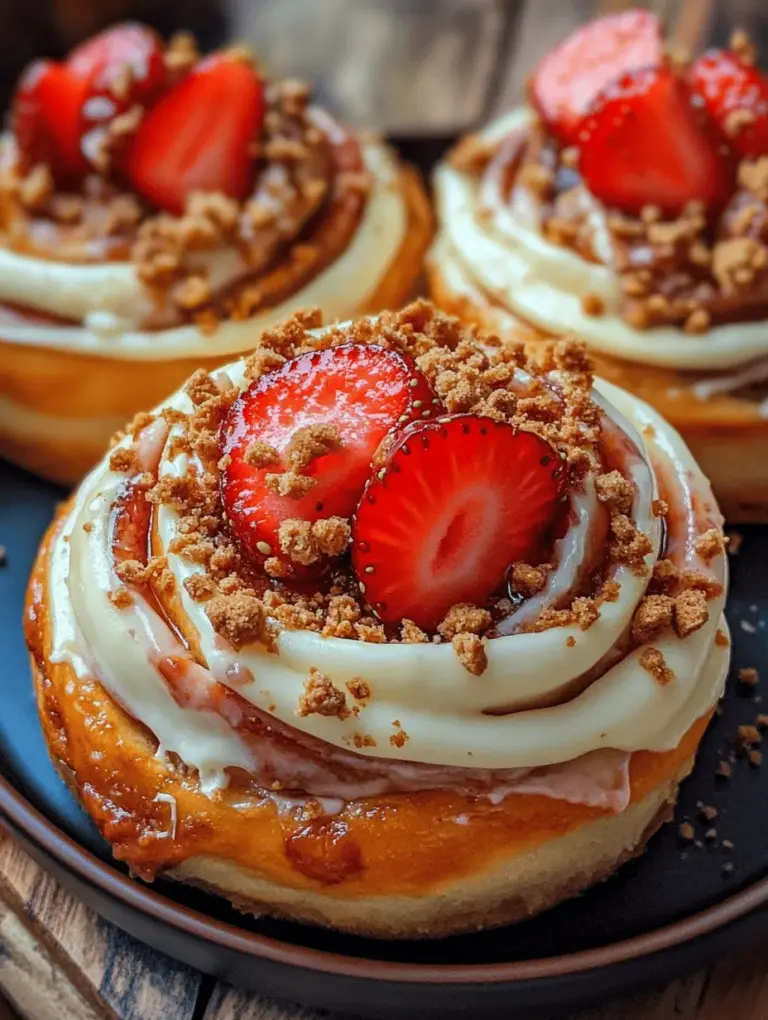 Imagine the delightful fusion of two beloved desserts: the creamy, tangy richness of strawberry cheesecake and the warm, gooey comfort of cinnamon rolls. This Strawberry Cheesecake Cinnabon Rolls recipe is an innovative twist that brings together the best of both worlds into a single indulgent treat. With layers of soft, buttery dough filled with a luscious cream cheese mixture and fresh strawberries, these rolls promise to deliver a sensory experience that will delight your taste buds and fill your kitchen with an irresistible aroma.