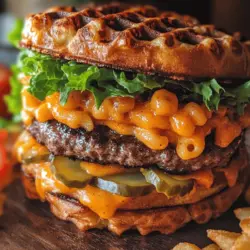 In the world of culinary delights, few combinations are as heartwarming and indulgent as the classic mac and cheese, paired with the juicy goodness of a burger. Now, imagine merging these two beloved dishes into one epic creation: the Mac 'N Cheese Waffle Burger. This recipe is not just a meal; it's an experience that takes comfort food to new heights, making it an exciting option for families, gatherings, or special occasions.