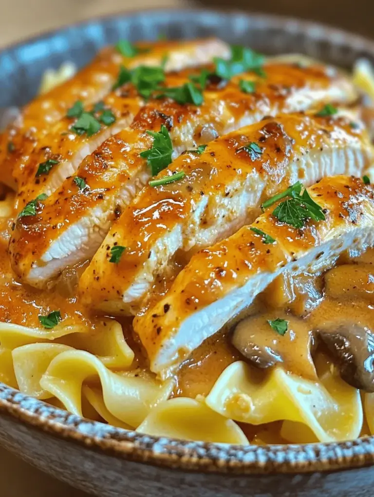 In the realm of home-cooked meals, few dishes evoke as much warmth and satisfaction as creamy chicken stroganoff. This dish is not just a meal; it’s a comforting embrace that many families cherish, perfect for both intimate dinners and larger gatherings. With a rich, creamy sauce enveloping tender chicken and mushrooms, it’s a culinary delight that pleases even the pickiest eaters. What makes it even more appealing is its versatility; whether served over egg noodles, rice, or mashed potatoes, chicken stroganoff can be adapted to suit any palate.