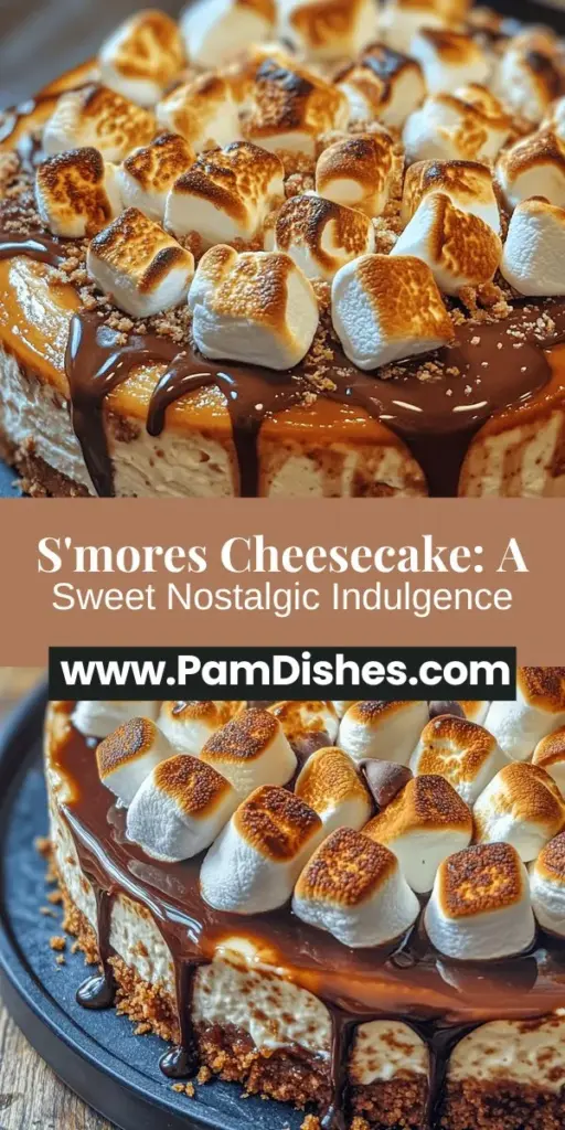 Discover the joy of S'mores Cheesecake Delight, a dessert that blends the nostalgic flavors of s'mores with the richness of cheesecake. This indulgent treat features a buttery graham cracker crust, a creamy filling with mini marshmallows and chocolate chips, and a toasted marshmallow topping drizzled with smooth chocolate ganache. Perfect for any occasion, this cheesecake is sure to impress and satisfy your sweet tooth while evoking cherished summer memories. Enjoy the delightful experience of crafting this stunning dessert at home!