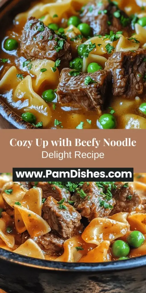 Discover the heartwarming flavors of Beefy Noodle Delight, a comforting dish perfect for any occasion. This slow-cooked recipe features tender beef chuck roast, rich broth, and chewy egg noodles, creating a delightful meal that brings people together. With easy preparation and quality ingredients, it’s a dish that fills both the stomach and the heart. Enjoy each bite of warmth and satisfaction, making it a family favorite for cozy nights or festive gatherings.