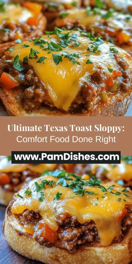 Discover the Ultimate Texas Toast Sloppy, a mouthwatering dish that combines the classic Sloppy Joe with crispy Texas toast for the ultimate comfort food experience. This recipe is packed with savory flavors, featuring ground beef or turkey, sautéed vegetables, and a delicious homemade sauce, all topped with gooey melted cheese. Perfect for family dinners or casual gatherings, it’s easy to make and sure to impress everyone at the table. Dive into this culinary delight that brings loved ones together!