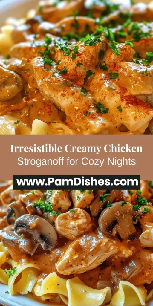Discover the joy of preparing Creamy Chicken Stroganoff, a comforting dish that's perfect for any occasion! This quick and easy recipe combines tender chicken, sautéed mushrooms, and a velvety sauce, all ready in under 30 minutes. With its roots in Russian cuisine, this beloved meal has been adapted around the world, making it a go-to for family dinners or cozy nights in. Elevate your cooking with this rich, flavorful dish that everyone will love!