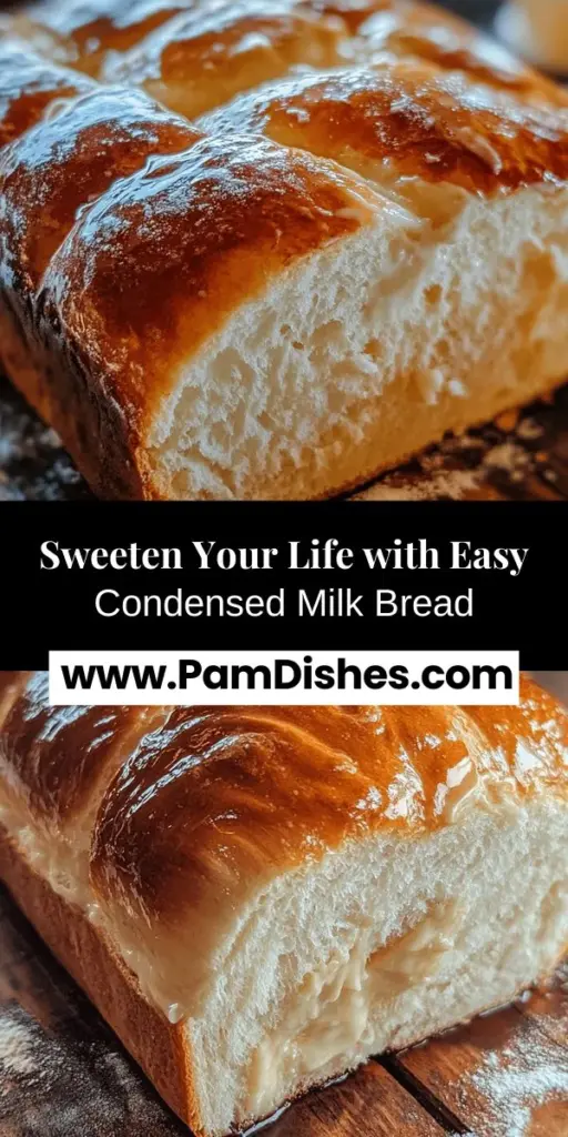 Discover the joy of baking with Easy Sweet Condensed Milk Bread, a delicious twist on traditional bread making. This simple recipe combines basic ingredients, including sweetened condensed milk for a rich flavor and moist texture. Perfect for beginners and seasoned bakers alike, each slice offers a comforting taste that’s great on its own or with your favorite spreads. Explore variations, serving suggestions, and tips for storage to elevate your baking experience!