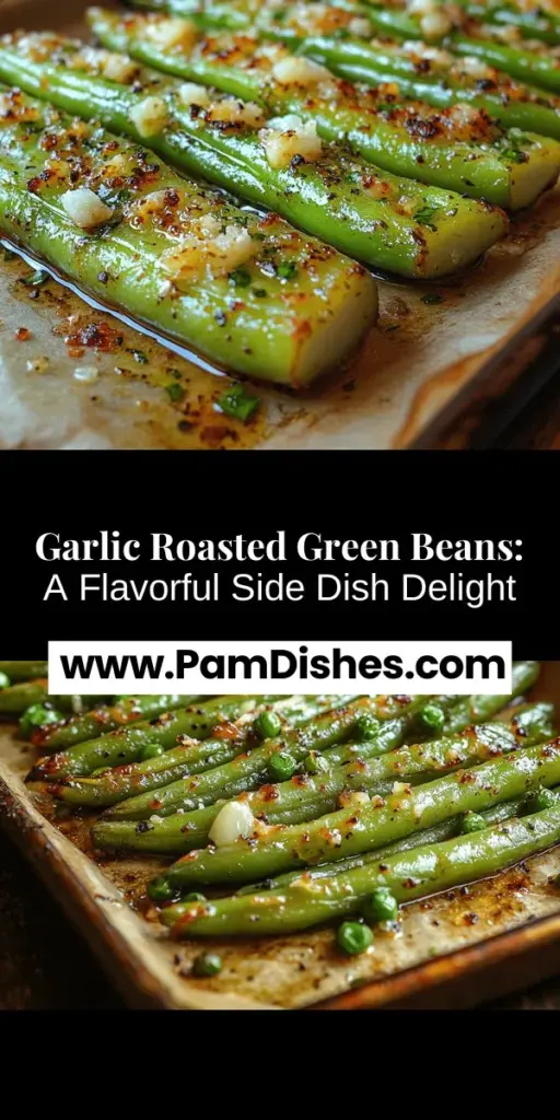 Elevate your meals with Garlic Roasted Green Beans, a simple and mouthwatering side dish that will impress your family and guests. Combining fresh green beans, aromatic garlic, and a splash of lemon, this recipe is not only easy to prepare but also packed with flavor and health benefits. Perfect for any occasion, these roasted beans add a satisfying crunch and vibrant taste to your table, making them a versatile complement to any main course. Discover how to make this nutritious and delicious addition to your culinary repertoire today.