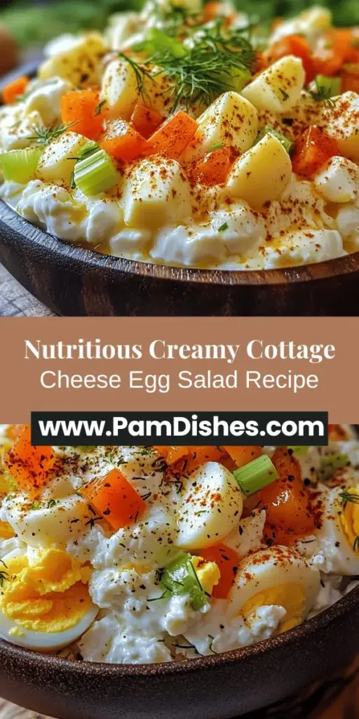 Discover a healthier take on a classic favorite with this Creamy Cottage Cheese Egg Salad. This recipe blends protein-rich cottage cheese and eggs with fresh vegetables for a light yet satisfying meal. Perfect as a spread on whole-grain toast, a bed of greens, or with whole-grain crackers, this salad is versatile, nutritious, and packed with flavor. Dive into the step-by-step preparation and explore various serving suggestions to make this dish your own. Enjoy a satisfying and guilt-free version of egg salad!