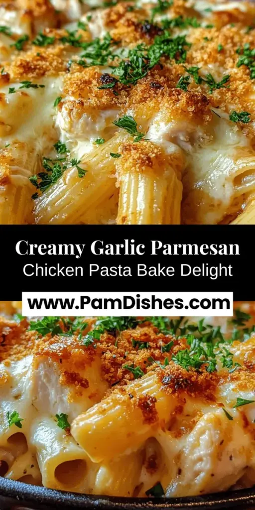 Indulge in the deliciousness of Garlic Parmesan Chicken Pasta Bake, a comforting dish perfect for family dinners. This creamy, cheesy bake combines tender chicken, al dente penne pasta, and aromatic garlic, creating a flavor-packed meal. With minimal prep and easy steps, you'll fill your kitchen with inviting scents while enjoying quality time with loved ones. Explore variations, serving suggestions, and storage tips to make this dish a staple in your home.