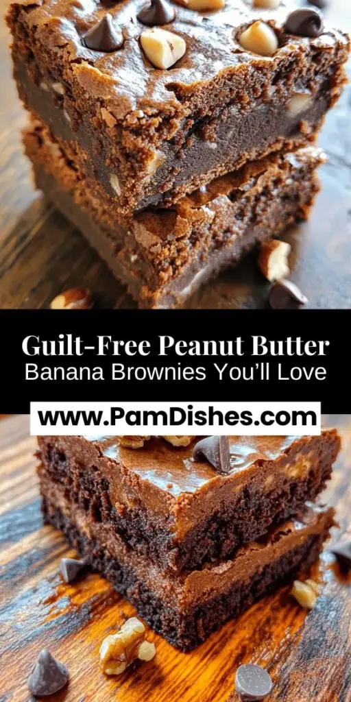 Indulge in the deliciousness of Peanut Butter Bliss Banana Brownies, a guilt-free treat that satisfies your sweet cravings! Made with ripe bananas, creamy peanut butter, and rich cocoa, these brownies are packed with flavor and nutrients. Perfect for vegan or gluten-free diets, they're as wholesome as they are tasty. Explore the health benefits, customizable options, and easy step-by-step instructions to create this delightful dessert. Enjoy every bite! #HealthyDesserts #BananaBrownies #PeanutButter #GuiltFreeTreats #VeganBaking #GlutenFree #BakingFromScratch #HealthySnacks