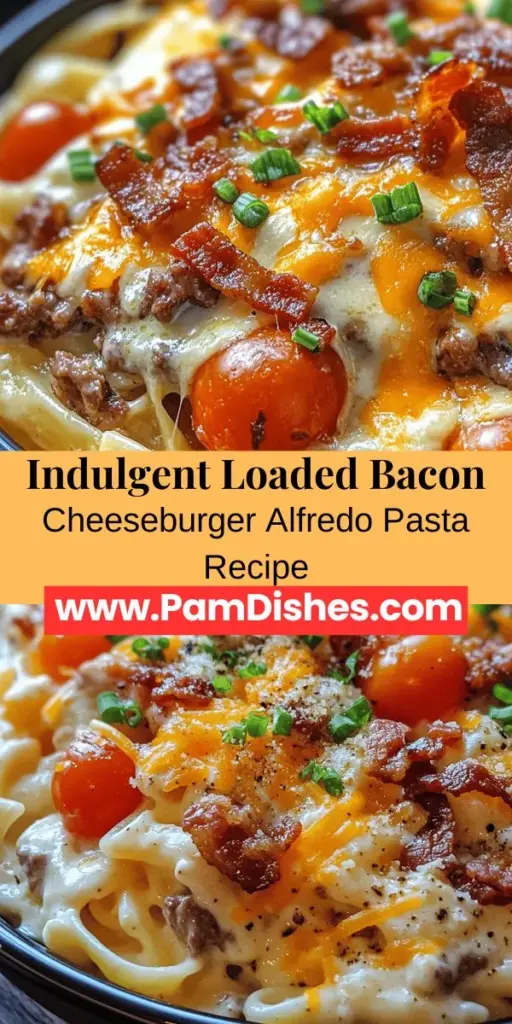 If you crave a comforting yet indulgent meal, try Loaded Bacon Cheeseburger Alfredo Pasta. This delicious recipe combines al dente fettuccine with a rich creamy Alfredo sauce, seasoned ground beef, crispy bacon, and fresh tomatoes and green onions. It's perfect for family dinners or casual gatherings and can be easily customized to fit dietary preferences. Join us as we guide you through the steps of creating this mouthwatering dish, sure to impress everyone at your table.