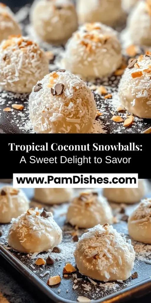 Discover the joy of making Coconut Snowballs Delight, a simple and tropical dessert that will brighten any gathering! With luscious shredded coconut and creamy sweetened condensed milk, these no-bake treats are delightful little bites of bliss. Customize them with chocolate chips or nuts for an extra twist! Perfect for parties or a sweet snack, these snowballs are fun to make and even more fun to eat. Get the recipe now! #CoconutSnowballs #TropicalTreats #DessertRecipes #NoBakeDelight