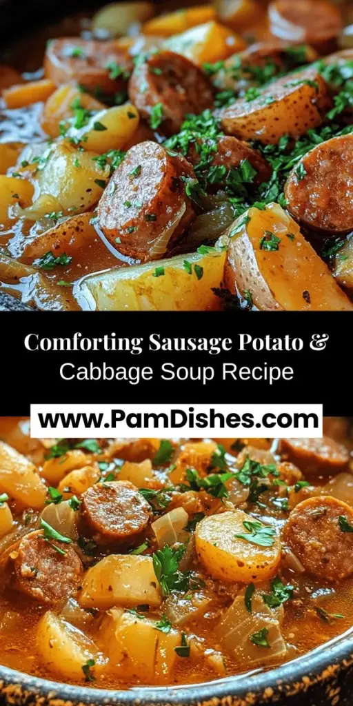 Warm up this season with a bowl of Hearty Sausage Potato & Cabbage Soup, the ultimate comfort food! This delightful recipe combines smoky sausage, tender potatoes, and vibrant cabbage in a flavorful broth, making it perfect for chilly days. Packed with nutrients and easy to prepare, it's ideal for weeknight dinners or cozy weekends. Discover tips for perfecting this satisfying soup and enjoy the comforting flavors that nourish both body and soul.
