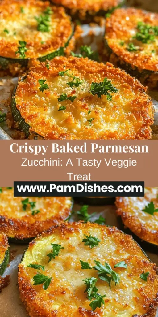 Discover the delightful flavors of Baked Parmesan Zucchini, a simple yet nutritious side dish that elevates any meal. This recipe features fresh zucchini coated in crispy breadcrumbs and savory Parmesan cheese, creating a satisfying crunch that perfectly complements the tender veggie. Ideal for weeknight dinners, entertaining guests, or as a healthy snack, this dish combines ease of preparation with undeniable deliciousness. Enjoy the health benefits of zucchini while adding a tasty twist to your vegetable intake!