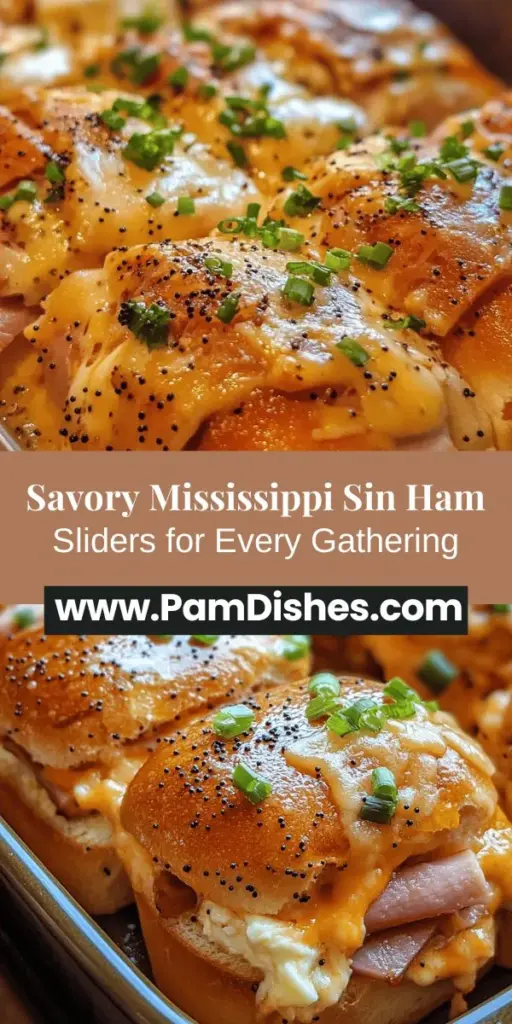 Discover the irresistible Mississippi Sin Ham Sliders, a crowd-pleasing delight perfect for any occasion. These creamy, savory sliders feature soft, buttery buns filled with smoky ham, sharp cheddar, and a zesty mixture of spices. Easy to prepare and packed with flavor, they are ideal for game days, family gatherings, or holiday celebrations. Elevate your next event with these delicious sliders that will have everyone coming back for seconds!