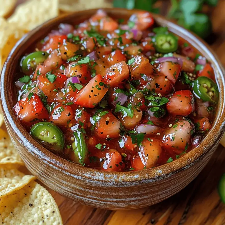 The foundation of any great salsa lies in its ingredients. Each component of Spicy Sweet Strawberry Jalapeño Salsa contributes to the overall flavor and texture, creating a harmonious blend that is both refreshing and satisfying. Let’s take a closer look at the key ingredients that make this salsa truly special.