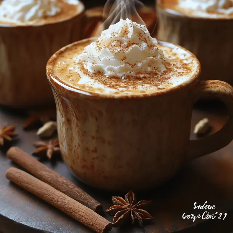 The Spiced Chai Latte is a delightful beverage that transports you to a cozy café with each sip. This warming drink, infused with aromatic spices and rich flavors, is not just a treat for your taste buds but also a comforting ritual that can be enjoyed at any time of the day. Whether it’s a chilly morning, a rainy afternoon, or a peaceful evening, a cup of spiced chai latte can elevate your mood and provide a moment of blissful relaxation. As the aroma wafts through your kitchen, you are not just brewing a beverage; you are engaging in a time-honored tradition that has been cherished for centuries.