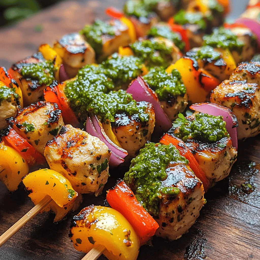 Chimichurri Grilled Chicken Skewers are a celebration of flavor and freshness, making them an ideal choice for outdoor gatherings and summer barbecues. This dish features succulent pieces of chicken marinated in a vibrant, herbaceous chimichurri sauce, paired with colorful vegetables that add a delightful crunch. Whether you’re planning a weekend cookout with friends or looking for a quick weeknight dinner solution, these skewers promise to please the palate and impress your guests.
