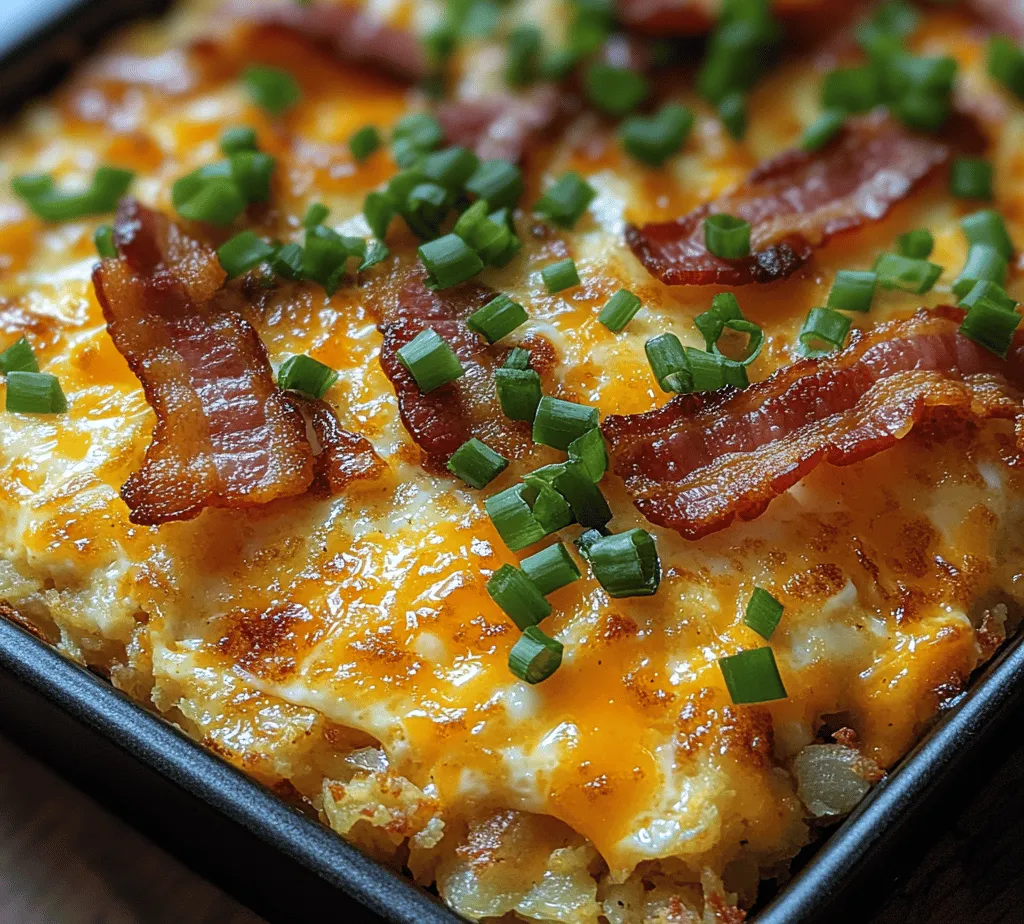 When it comes to breakfast, bacon reigns supreme, providing a savory richness that elevates any dish. For our Crispy Bacon & Egg Hash Brown Delight, selecting high-quality, thick-cut bacon is essential. Thick-cut bacon not only delivers a more substantial bite but also has a greater fat content, which plays a crucial role in enhancing the overall flavor and texture of the casserole.
