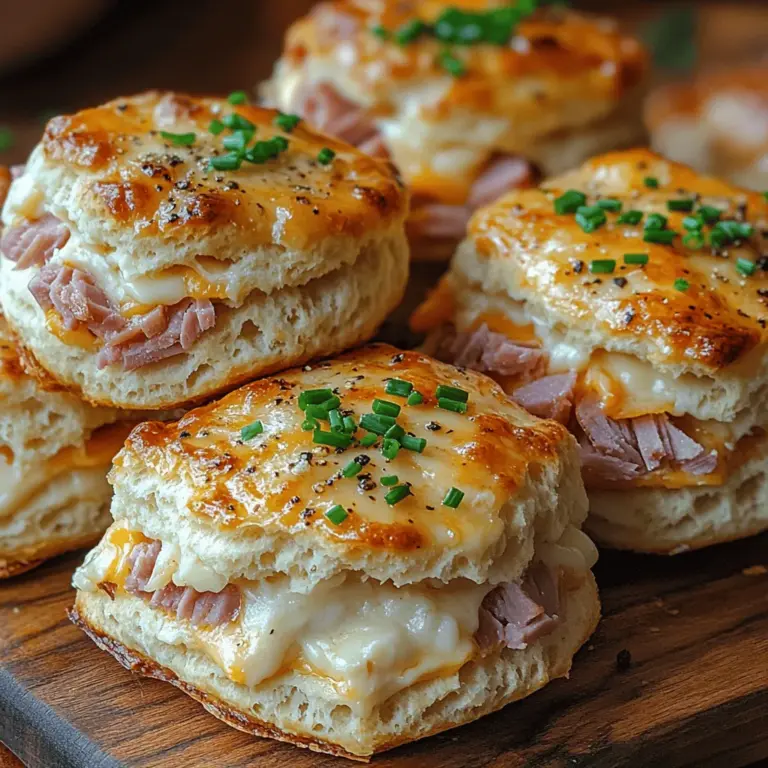 If you’re on the hunt for a delicious and comforting recipe that effortlessly transitions from breakfast to appetizer, look no further than savory ham and cheese butter biscuits. These light, fluffy biscuits are a true culinary delight, boasting a perfect balance of savory flavors that will satisfy any palate. The combination of rich butter, sharp cheddar cheese, and succulent ham creates a mouthwatering experience, making them an ideal choice for a cozy morning meal, a delightful snack, or an impressive side dish for your next gathering.