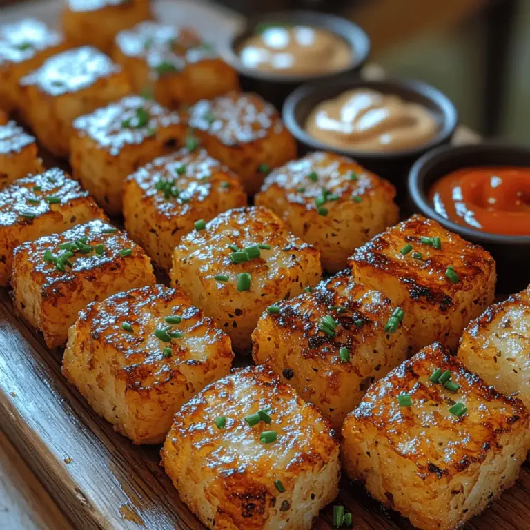 Tater tots, those delightful bite-sized potato morsels, hold a special place in the hearts of many as a quintessential comfort food. Their crispy exterior gives way to a soft, fluffy interior, making them an irresistible snack or side dish. Whether served alongside a juicy burger, enjoyed dipped in ketchup, or as a creative ingredient in casseroles, tater tots are universally loved across all age groups. However, while store-bought tater tots can be convenient, nothing quite compares to the taste and satisfaction of homemade versions. That’s where our recipe for Crispy Golden Tater Tots Delight comes into play, offering a simple yet delicious way to create this beloved dish from the comfort of your own kitchen.