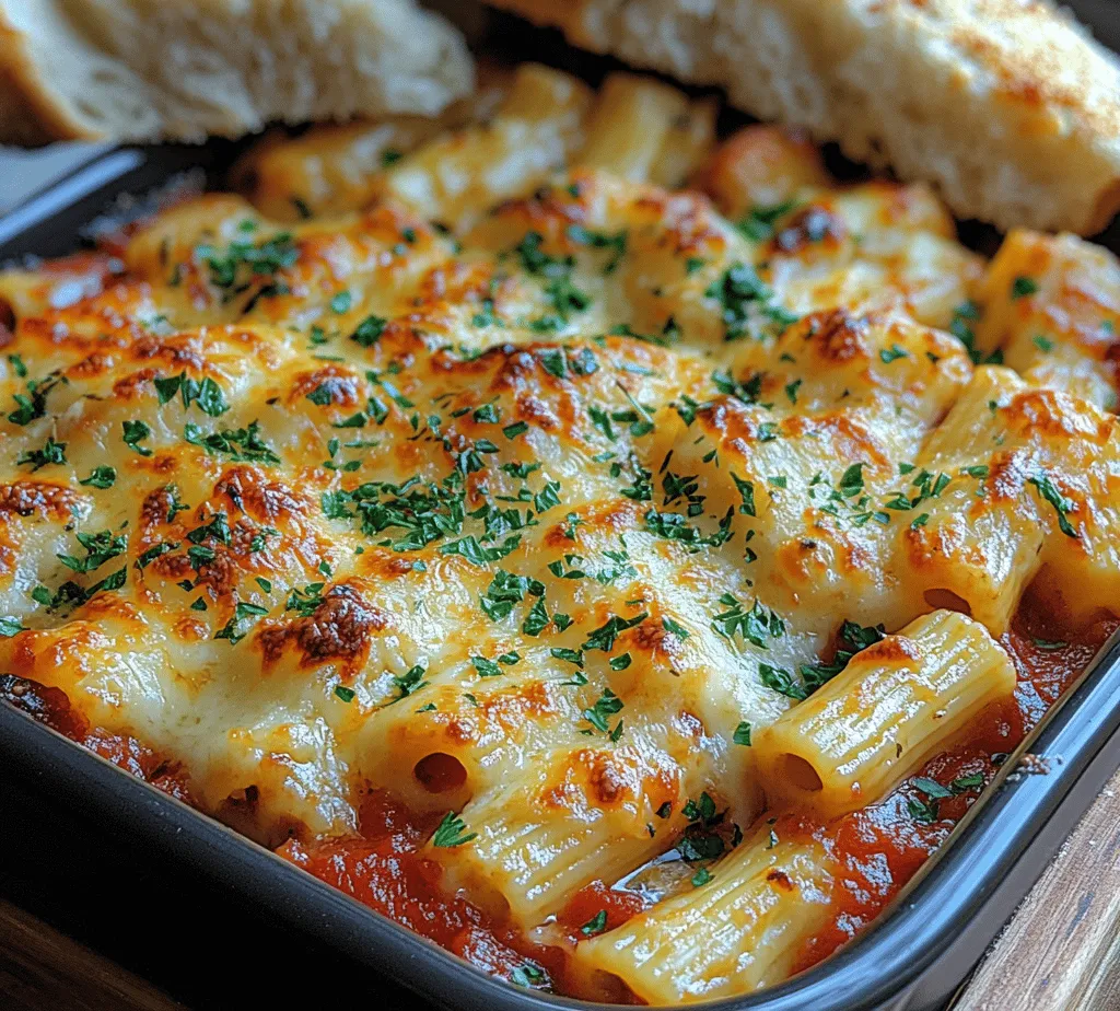 In the realm of comfort food, few dishes evoke the same sense of warmth and satisfaction as a hearty serving of Cheesy Baked Ziti with Garlic Bread Topping. This beloved dish represents the essence of home-cooked meals, combining the rich flavors of ziti pasta, savory meats, and gooey cheese all topped with a delectable garlic bread crust. Whether you’re seeking a dish to please picky eaters or aiming to impress guests during a festive gathering, Cheesy Baked Ziti is a versatile option that fits the bill perfectly.