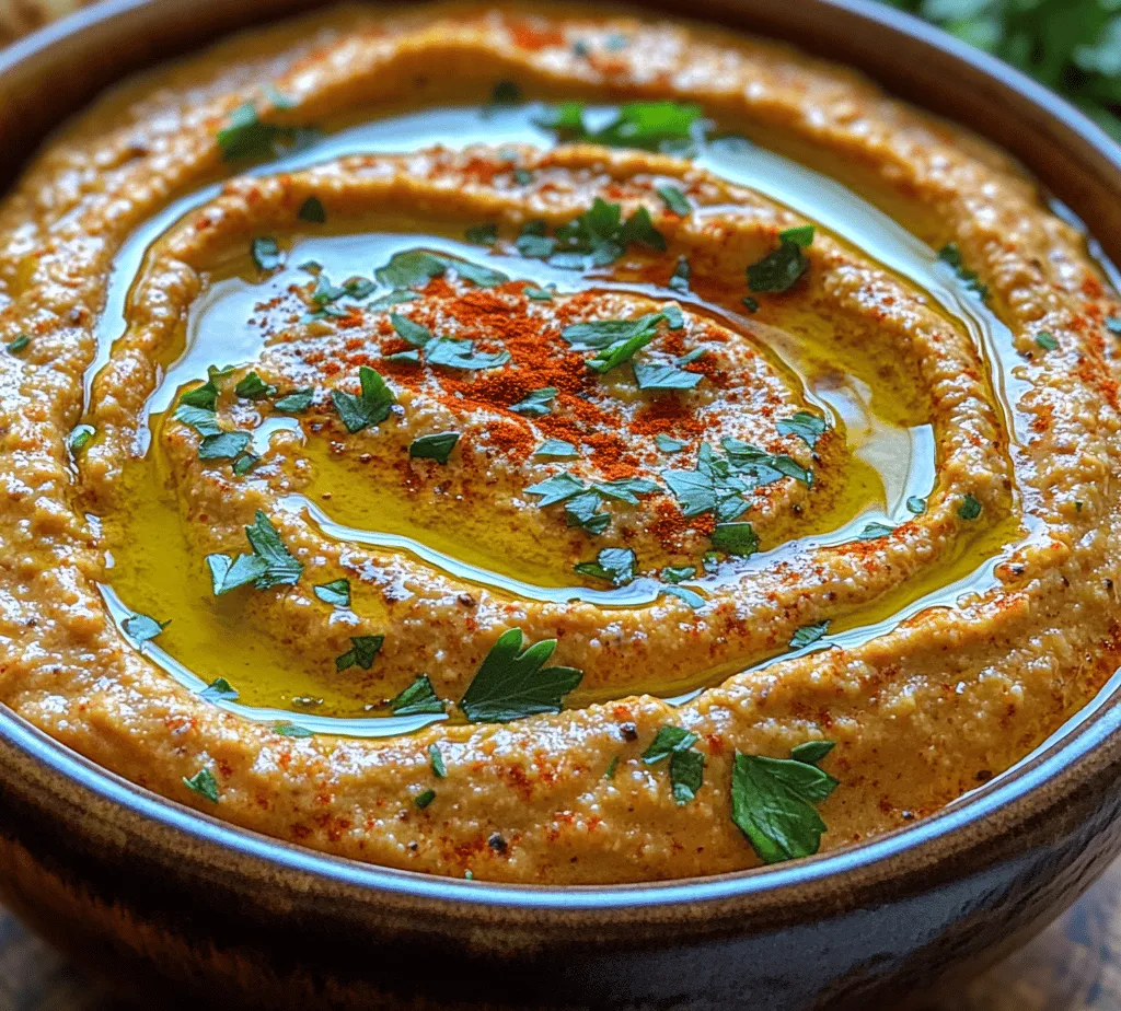 Hummus, a staple of Mediterranean cuisine, has gained immense popularity worldwide as a versatile dip, spread, and healthy snack. Its creamy texture and rich flavor make it a favorite among food enthusiasts and health-conscious individuals alike. Traditionally made from blended chickpeas, tahini, garlic, lemon juice, and olive oil, hummus offers a delightful balance of flavors and nutrition. However, one specific variation stands out for its vibrant color and deliciously sweet undertones: creamy roasted red pepper hummus.