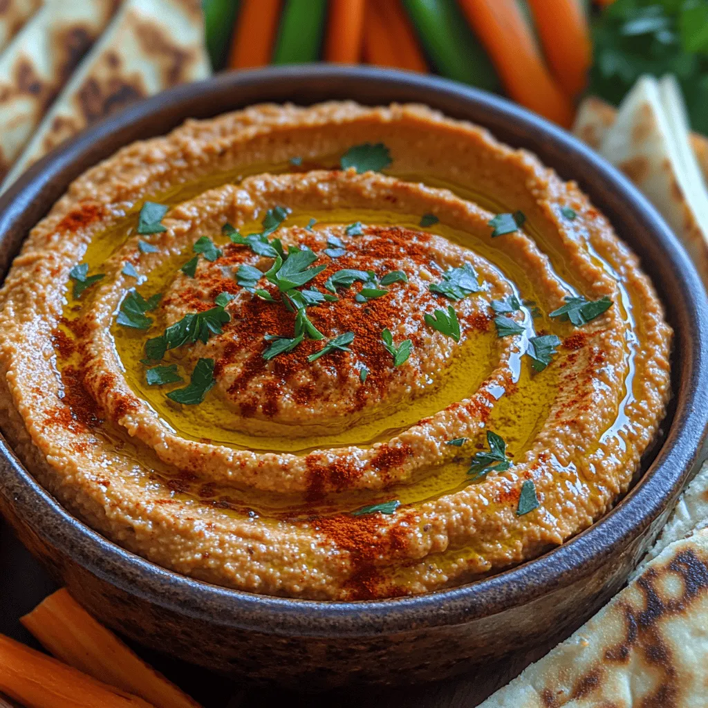 Hummus, a staple of Mediterranean cuisine, has gained immense popularity worldwide as a versatile dip, spread, and healthy snack. Its creamy texture and rich flavor make it a favorite among food enthusiasts and health-conscious individuals alike. Traditionally made from blended chickpeas, tahini, garlic, lemon juice, and olive oil, hummus offers a delightful balance of flavors and nutrition. However, one specific variation stands out for its vibrant color and deliciously sweet undertones: creamy roasted red pepper hummus.