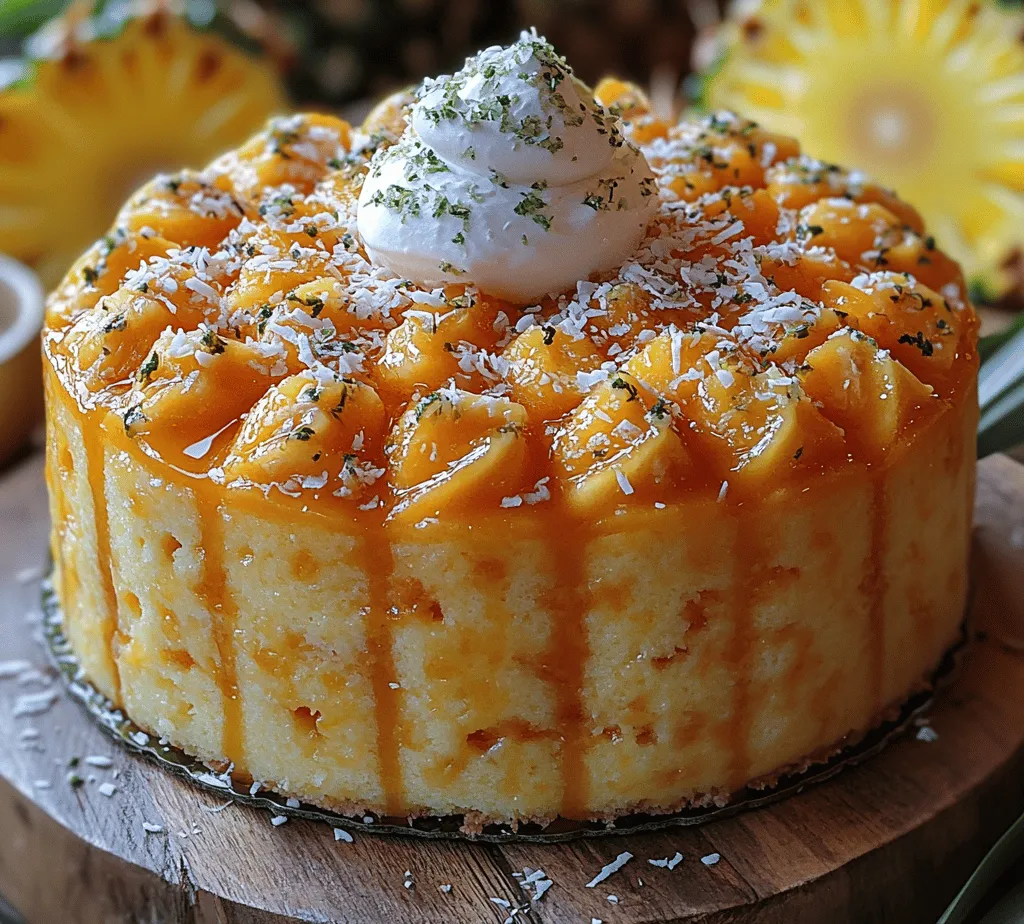 Imagine taking a bite of a cake that transports you to sun-soaked beaches, where the warm ocean breeze carries the sweet scent of tropical fruits. The Tropical Bliss Pineapple Condensed Milk Cake encapsulates this dream perfectly, blending the vibrant flavors of pineapple and coconut with the comforting familiarity of a classic cake. This delightful dessert is not only a feast for the taste buds but also a visual treat, making it an ideal centerpiece for gatherings, celebrations, or simply as an indulgent snack when you need a little escape from the ordinary.