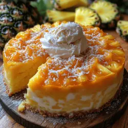 Imagine taking a bite of a cake that transports you to sun-soaked beaches, where the warm ocean breeze carries the sweet scent of tropical fruits. The Tropical Bliss Pineapple Condensed Milk Cake encapsulates this dream perfectly, blending the vibrant flavors of pineapple and coconut with the comforting familiarity of a classic cake. This delightful dessert is not only a feast for the taste buds but also a visual treat, making it an ideal centerpiece for gatherings, celebrations, or simply as an indulgent snack when you need a little escape from the ordinary.